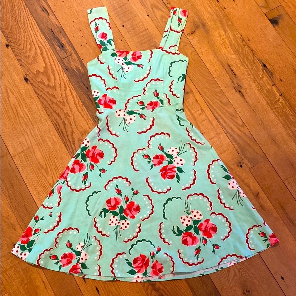 Heart of Haute Elizabeth Adjustable Strap Pin Up Vtg Inspired Dress Rockabilly S